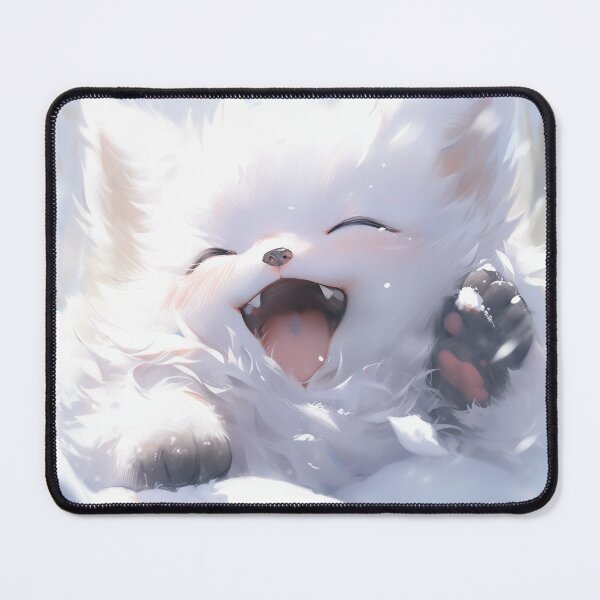 Item preview, Enchanting Anime Winter White Fox: designed and sold by ArtsyChaosArt.