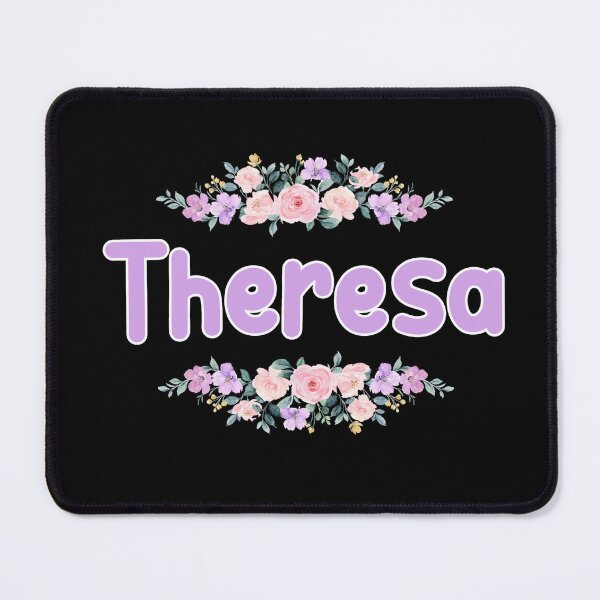Item preview, Purple Flower Theresa Name Label (Black) designed and sold by NormadWorld.