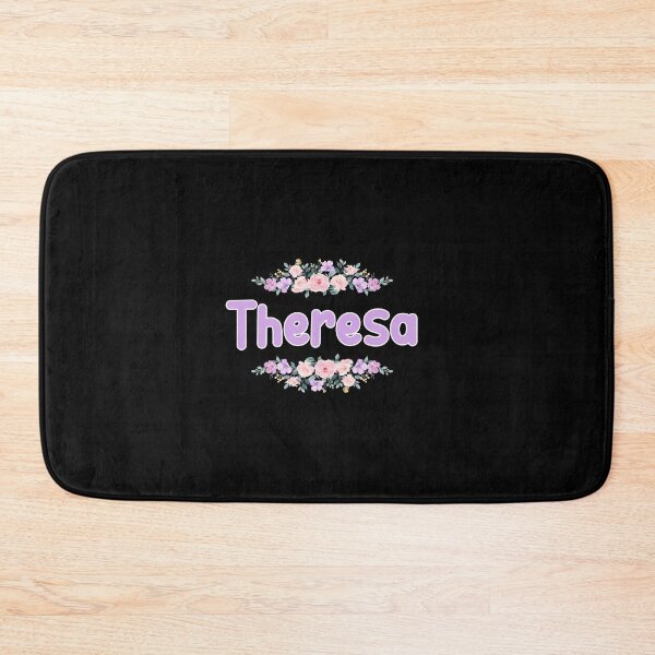 Item preview, Purple Flower Theresa Name Label (Black) designed and sold by NormadWorld.
