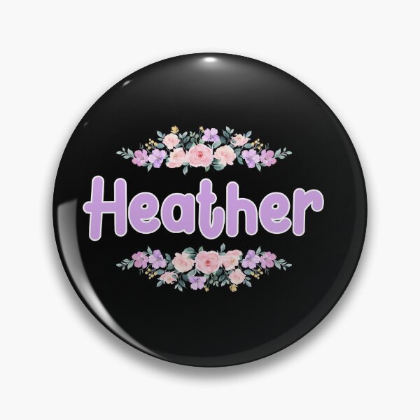 Item preview, Purple Flower Heather Name Label (Black) designed and sold by NormadWorld.