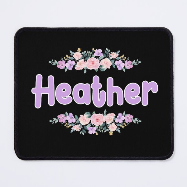 Item preview, Purple Flower Heather Name Label (Black) designed and sold by NormadWorld.