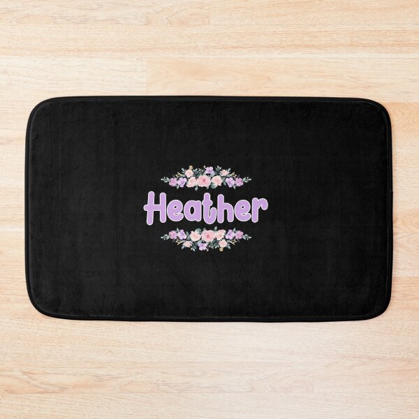 Item preview, Purple Flower Heather Name Label (Black) designed and sold by NormadWorld.
