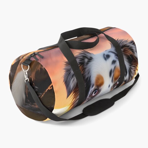 Item preview, Cute australian shepherd dog breed photography at sea sunset, aussie shepard designed and sold by NBSStore.