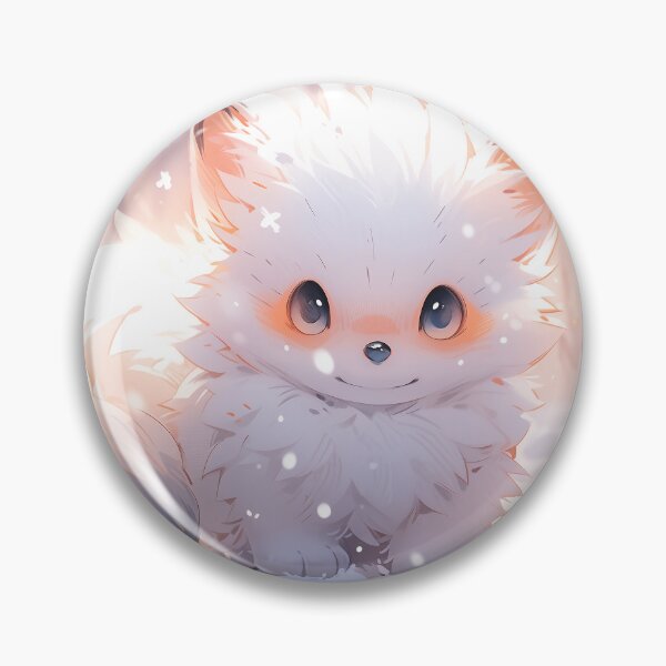 Item preview, Cute Anime Animals: Winter White Fox designed and sold by ArtsyChaosArt.