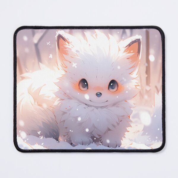 Item preview, Cute Anime Animals: Winter White Fox designed and sold by ArtsyChaosArt.