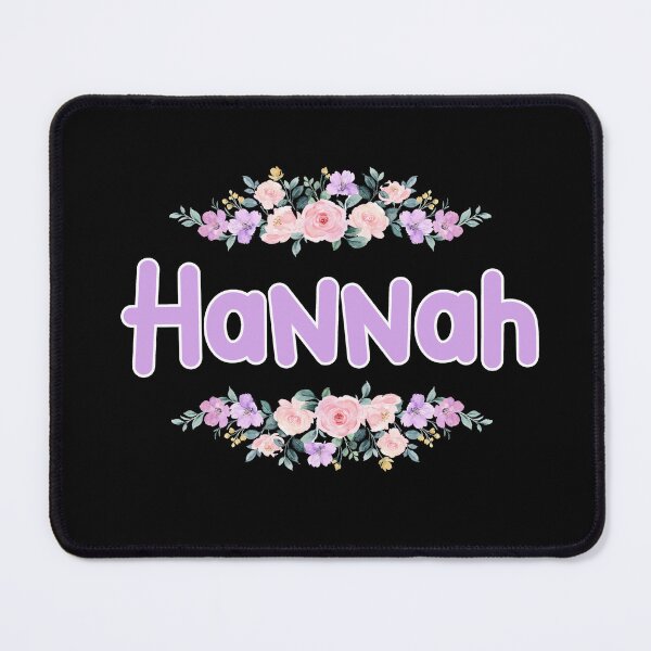 Item preview, Purple Flower Hannah Name Label (Black) designed and sold by NormadWorld.