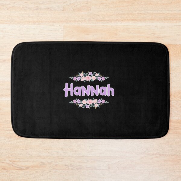 Item preview, Purple Flower Hannah Name Label (Black) designed and sold by NormadWorld.
