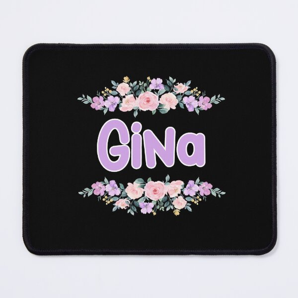 Item preview, Purple Flower Gina Name Label (Black) designed and sold by NormadWorld.