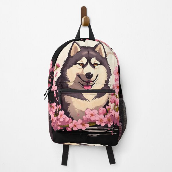 Item preview, Cute alaskan malamute dog breed in the mountains illustration designed and sold by NBSStore.