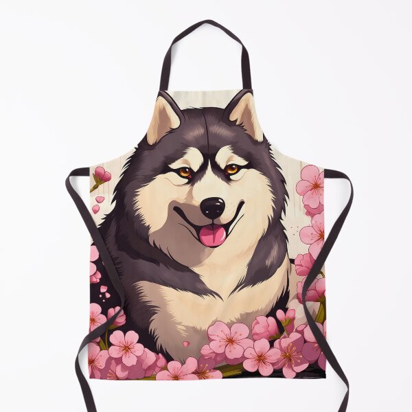 Item preview, Cute alaskan malamute dog breed in the mountains illustration designed and sold by NBSStore.
