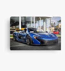 Azure Blue McLaren P1 Metal Print