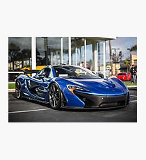 Azure Blue McLaren P1 Photographic Print