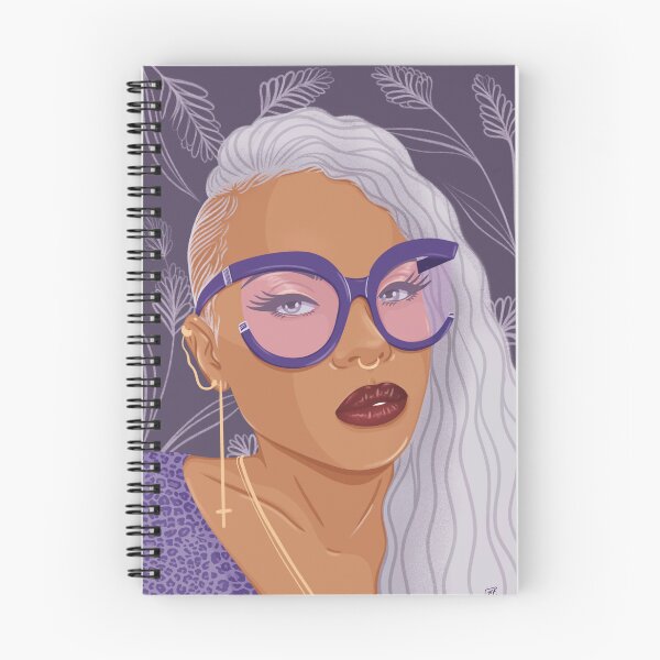 Item preview, Purple Floral Stylish Portrait  designed and sold by Stephjojo.
