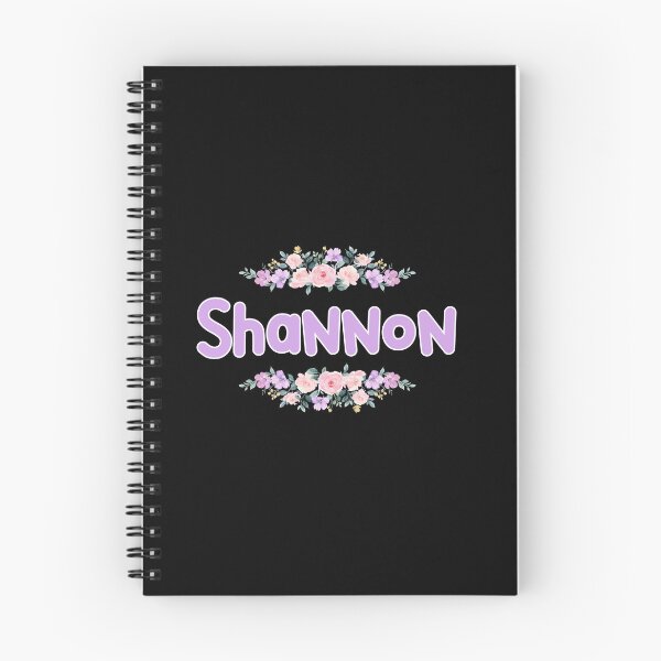 Item preview, Purple Flower Shannon Name Label (Black) designed and sold by NormadWorld.