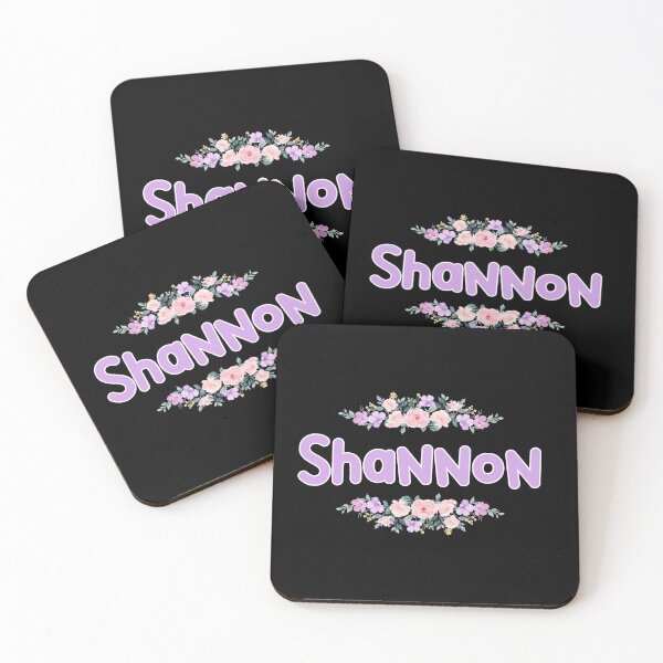 Item preview, Purple Flower Shannon Name Label (Black) designed and sold by NormadWorld.