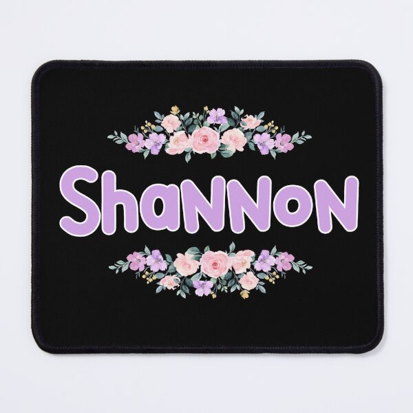 Item preview, Purple Flower Shannon Name Label (Black) designed and sold by NormadWorld.