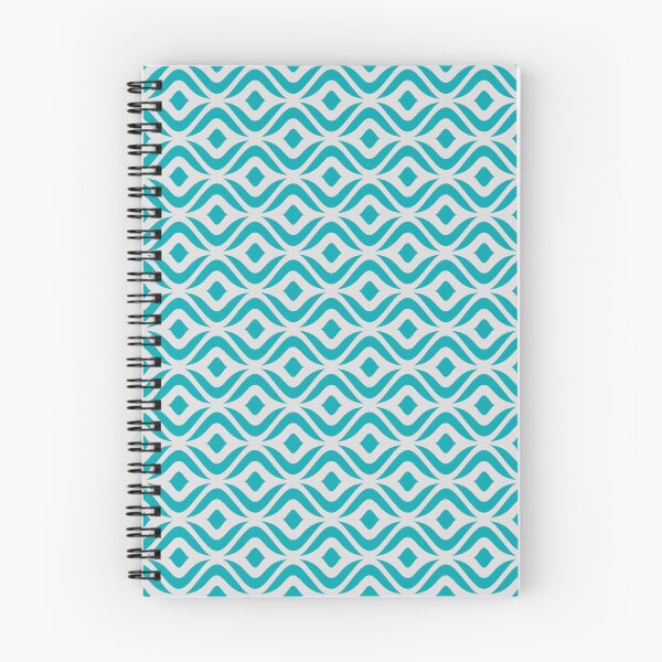 Item preview, Turquoise Aqua Ice Blue Round Smooth Wavy Rhombuses Ripple Oceanic Shells Art Summer Breeze Coastal Mediterranean Pattern designed and sold by PenguinForests.