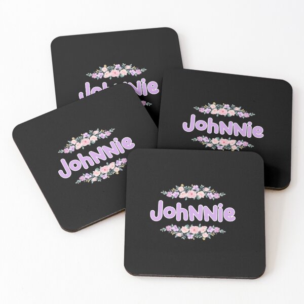 Item preview, Purple Flower Johnnie Name Label (Black) designed and sold by NormadWorld.