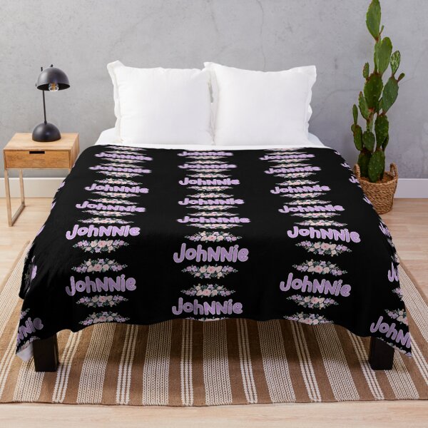 Item preview, Purple Flower Johnnie Name Label (Black) designed and sold by NormadWorld.