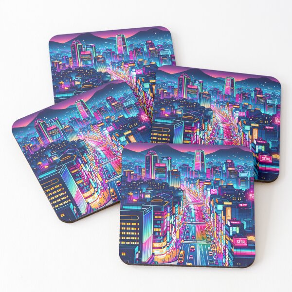 Item preview, Seoul Neon Illustration Korea designed and sold by unrealartwork.
