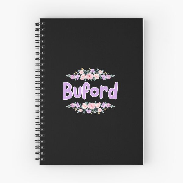 Item preview, Purple Flower Buford Name Label (Black) designed and sold by NormadWorld.