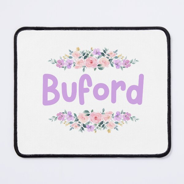 Item preview, Purple Flower Buford Name Label designed and sold by NormadWorld.