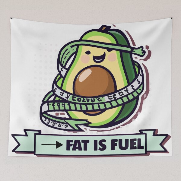 Item preview, Ketogenic Avocado - Fat is Fuel Comic Style Design designed and sold by NiftyWrx.