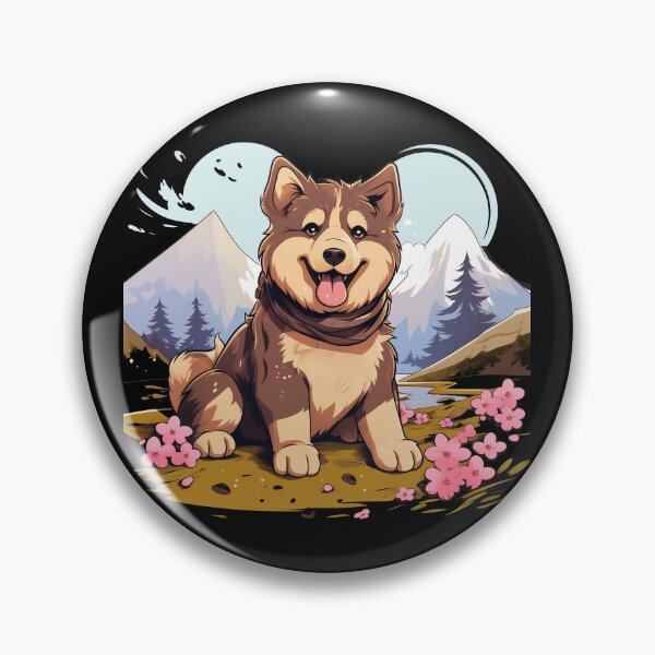 Item preview, Cute alaskan malamute dog breed puppy in the mountains illustration designed and sold by NBSStore.