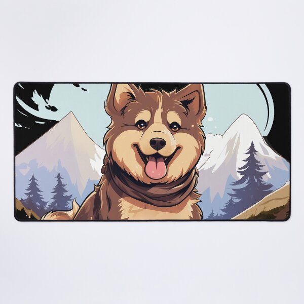 Item preview, Cute alaskan malamute dog breed puppy in the mountains illustration designed and sold by NBSStore.