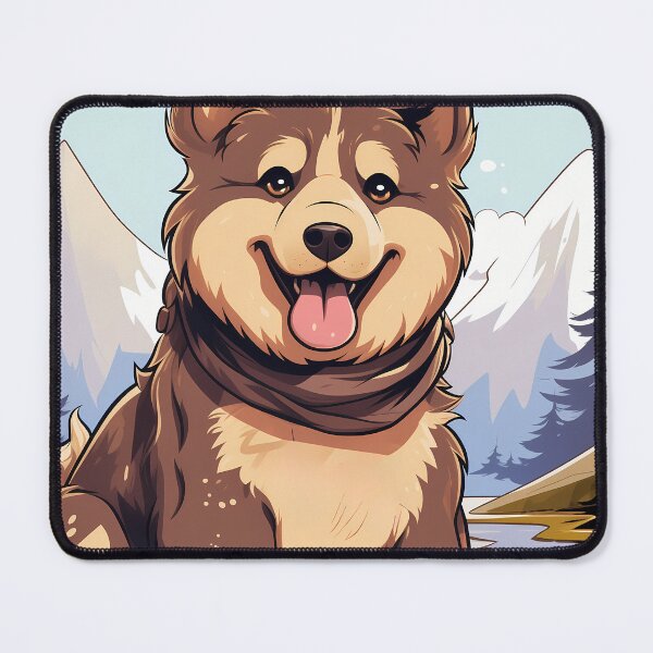 Item preview, Cute alaskan malamute dog breed puppy in the mountains illustration designed and sold by NBSStore.