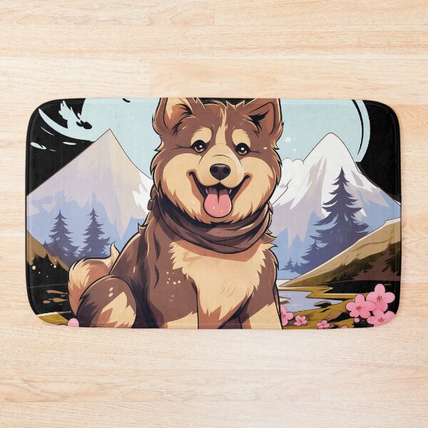 Item preview, Cute alaskan malamute dog breed puppy in the mountains illustration designed and sold by NBSStore.