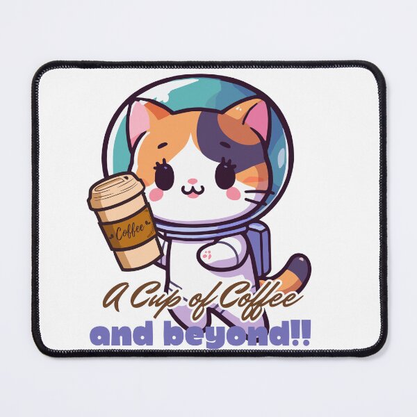 Item preview, A Cup Of Coffee And Beyond!! Cute Cat Wearing Spacesuit Holding A Cup Of Coffee designed and sold by Marvinarts d.