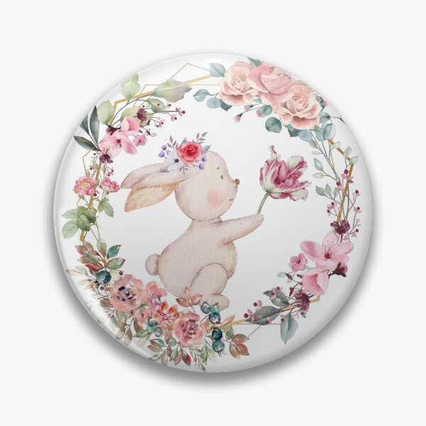 Item preview, Cute rabbit among flowers designed and sold by Natalia944.