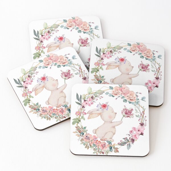 Item preview, Cute rabbit among flowers designed and sold by Natalia944.
