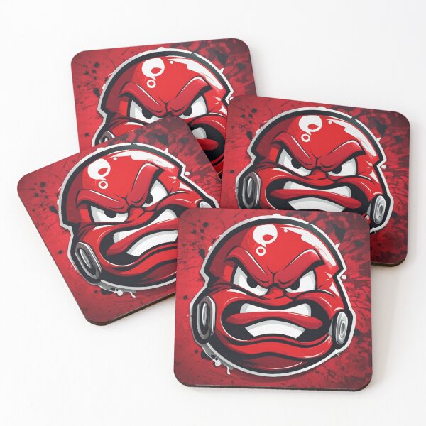 Item preview, Angry Red Emoji designed and sold by HarmonyGuitars.
