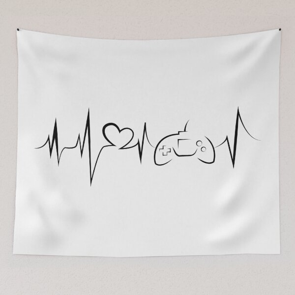 Item preview, Heartbeat love controller symbol icon gamer gaming designed and sold by AndreMi.
