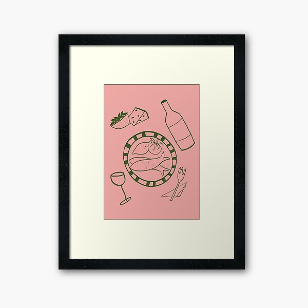 Juicy Fruits Doodle Art Print