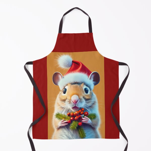 Item preview, Holiday Helper: Gerbil in Santa Hat designed and sold by EmeraldeaArt.