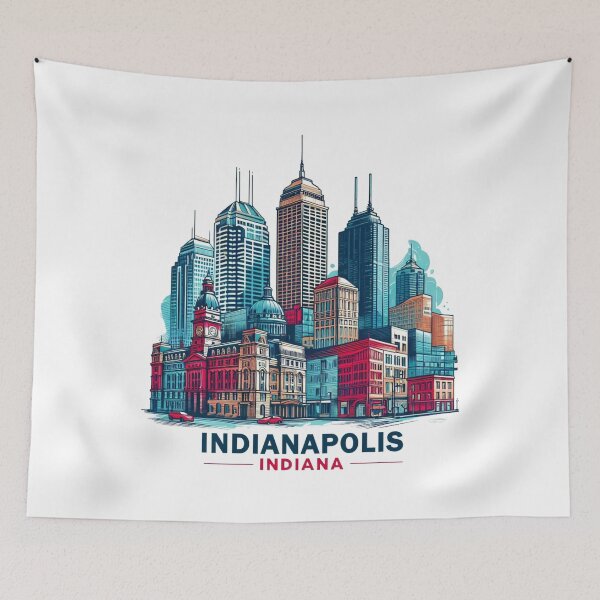 Item preview, Copy of INDIANAPOLIS INDIANA Watercolor Illustration designed and sold by PaintMeWorld.