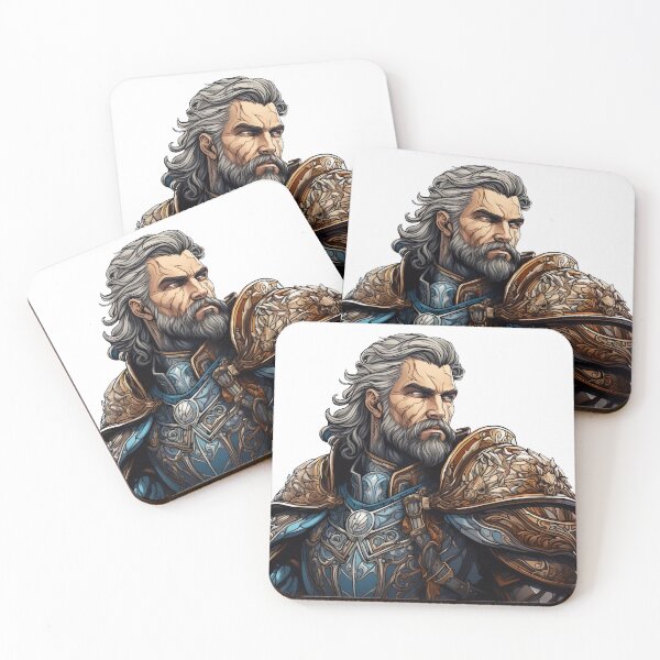 Item preview, Portrait of a medieval officer of a fantasy Winter's kingdom in search of Honor designed and sold by Trono-de-Metal.