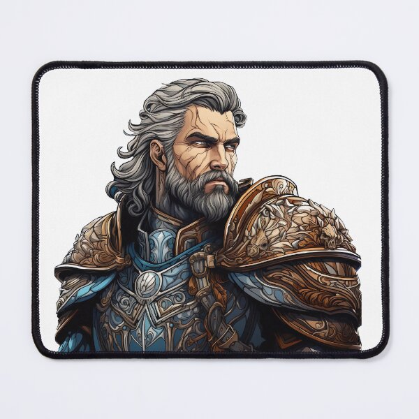 Item preview, Portrait of a medieval officer of a fantasy Winter's kingdom in search of Honor designed and sold by Trono-de-Metal.
