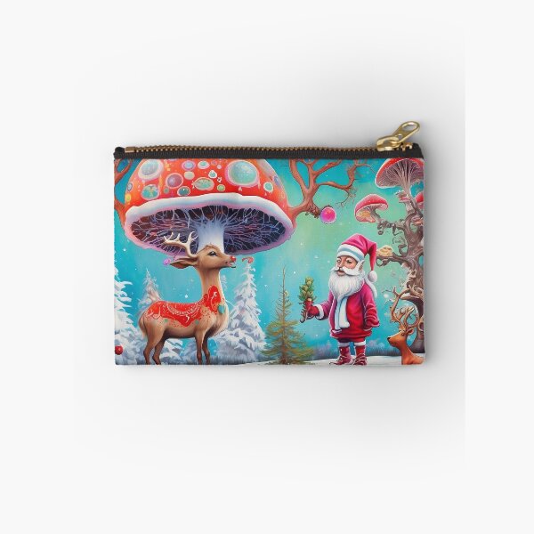 Aperçu de l'œuvre Forêt fongique du Père Noël : le pays des merveilles de l'agaric mouche créée et vendue par ZION-E-Store.
