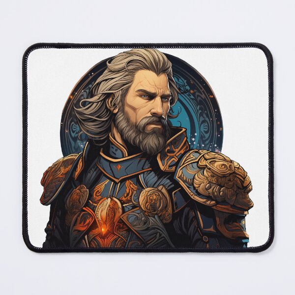 Item preview, Portrait of a medieval officer of a fantasy Winter's kingdom in search of Honor designed and sold by Trono-de-Metal.