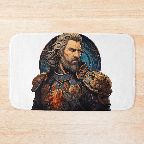 Item preview, Portrait of a medieval officer of a fantasy Winter's kingdom in search of Honor  designed and sold by Trono-de-Metal.