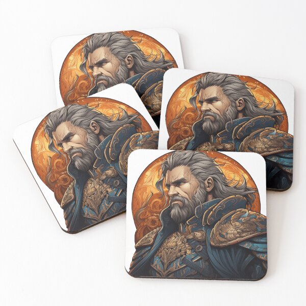 Item preview, Portrait of a medieval officer of a fantasy Winter's kingdom in search of Honor designed and sold by Trono-de-Metal.