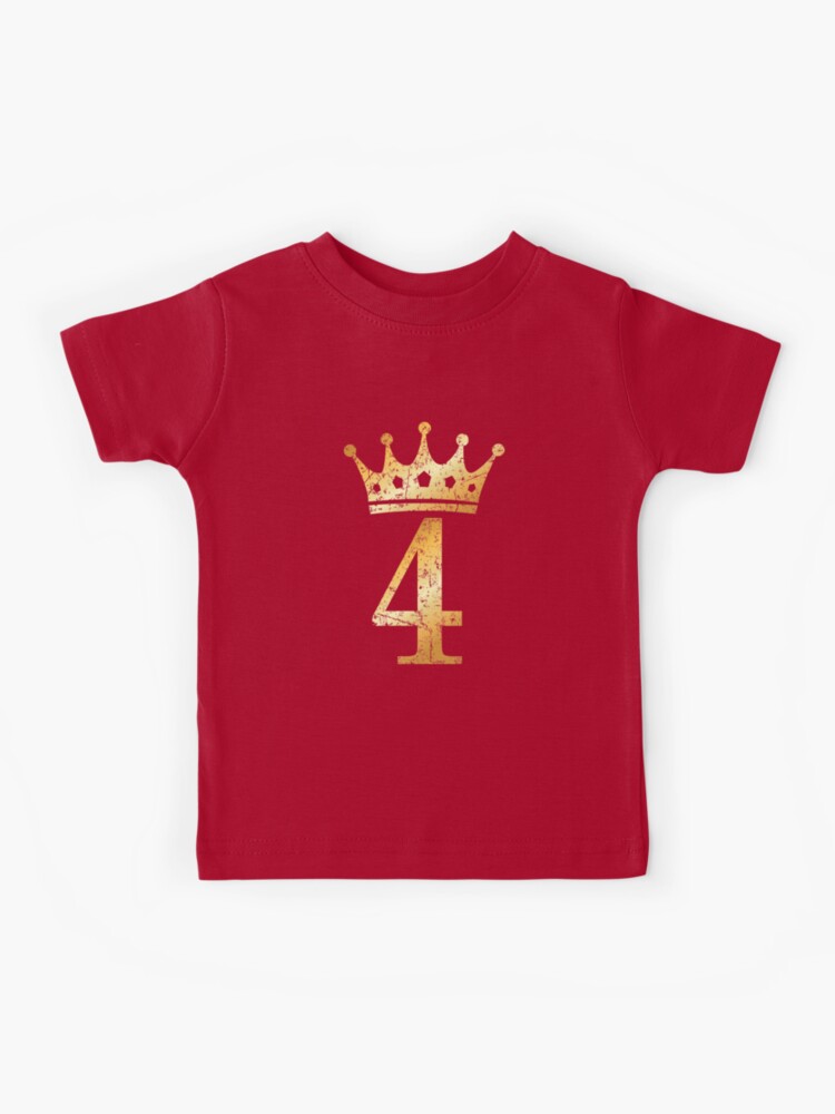 cumpleaños de niño de 4 años príncipe princesa corona Camiseta niño