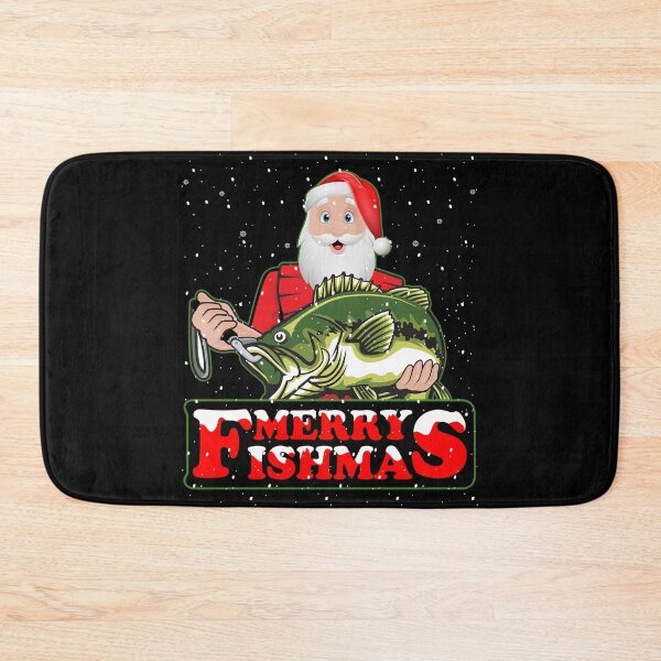 Item preview,  Merry Fishmas Funny Santa Claus Fishing  designed and sold by Smix Pixels.