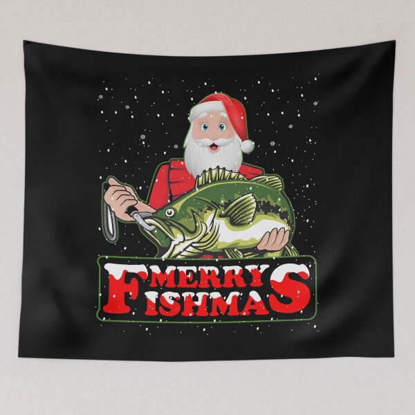 Item preview,  Merry Fishmas Funny Santa Claus Fishing  designed and sold by Smix Pixels.