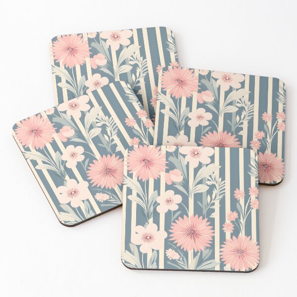 Item preview, Pink floral pattern in soft colors designed and sold by Naturitude.