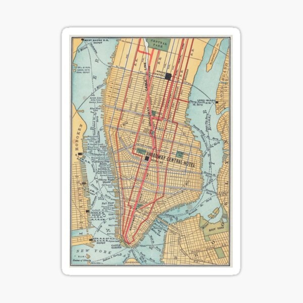 Item preview, Vintage Map of New York City (1900) designed and sold by BravuraMedia.